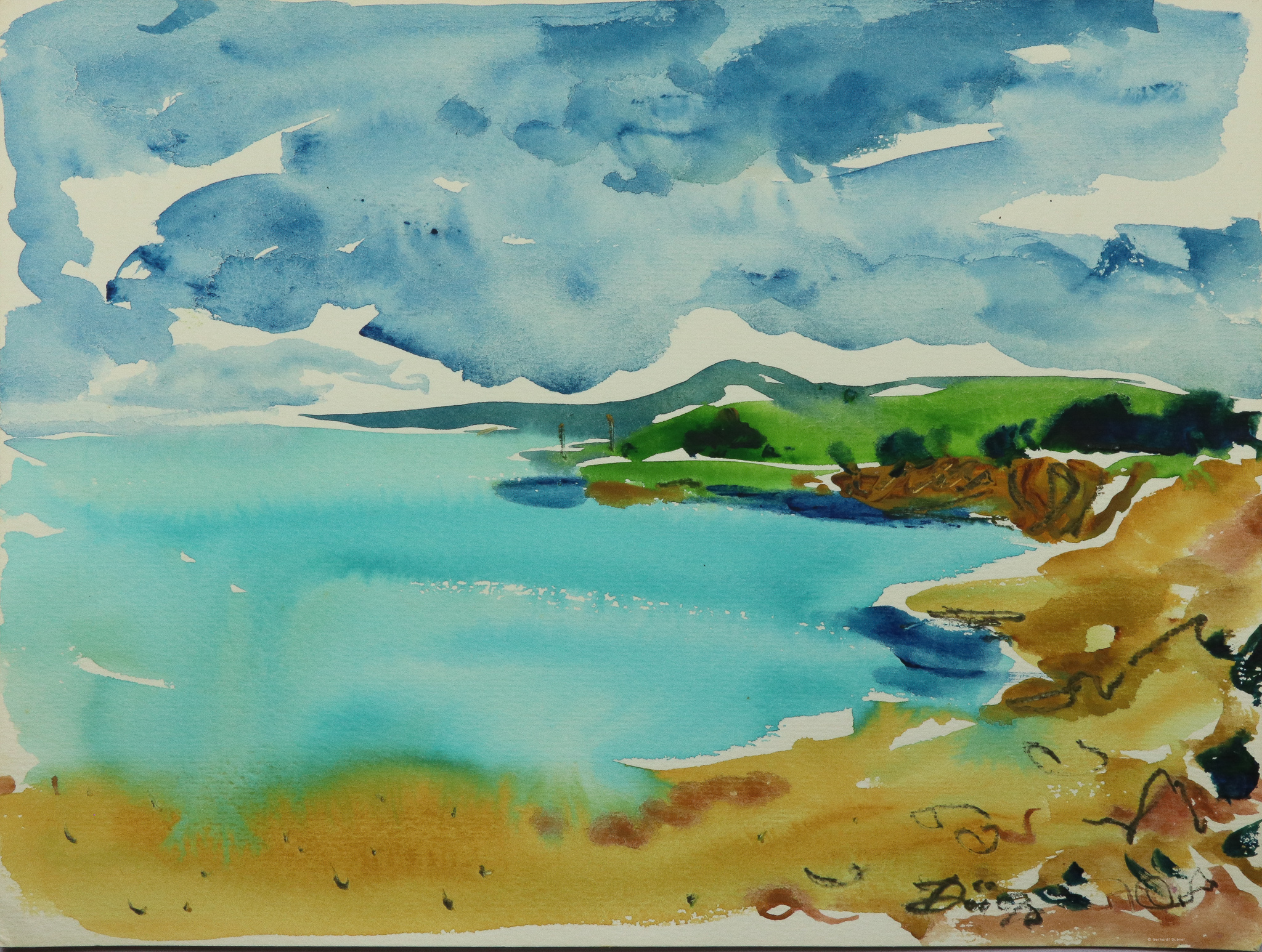 Hellblaue Bucht