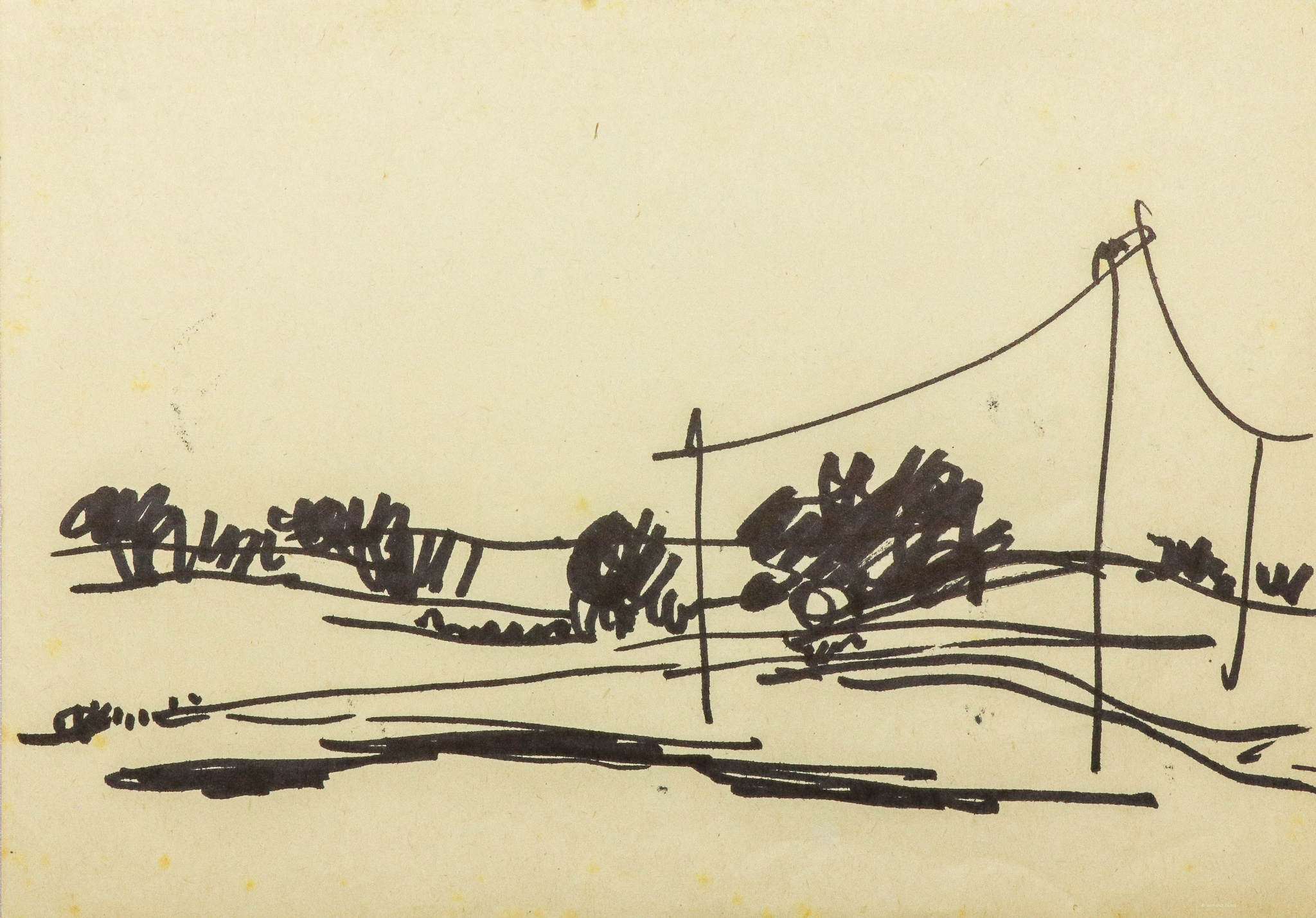 Landschaft mit Telegraphen